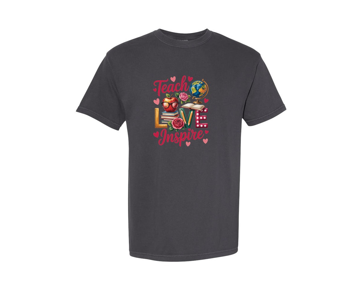 brand:Comfort Colors|color:Graphite|Valentines Day Pngteachers Day Graphic T-Shirt