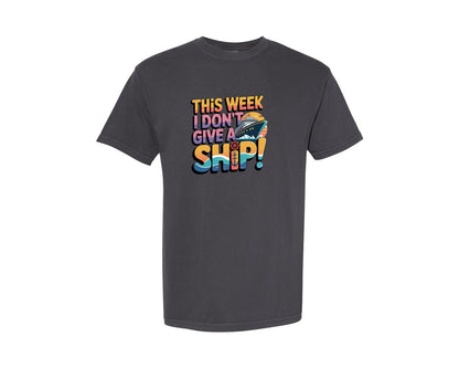 brand:Comfort Colors|color:Graphite|Travel Vacation Funny Cruise Ship Graphic T-Shirt