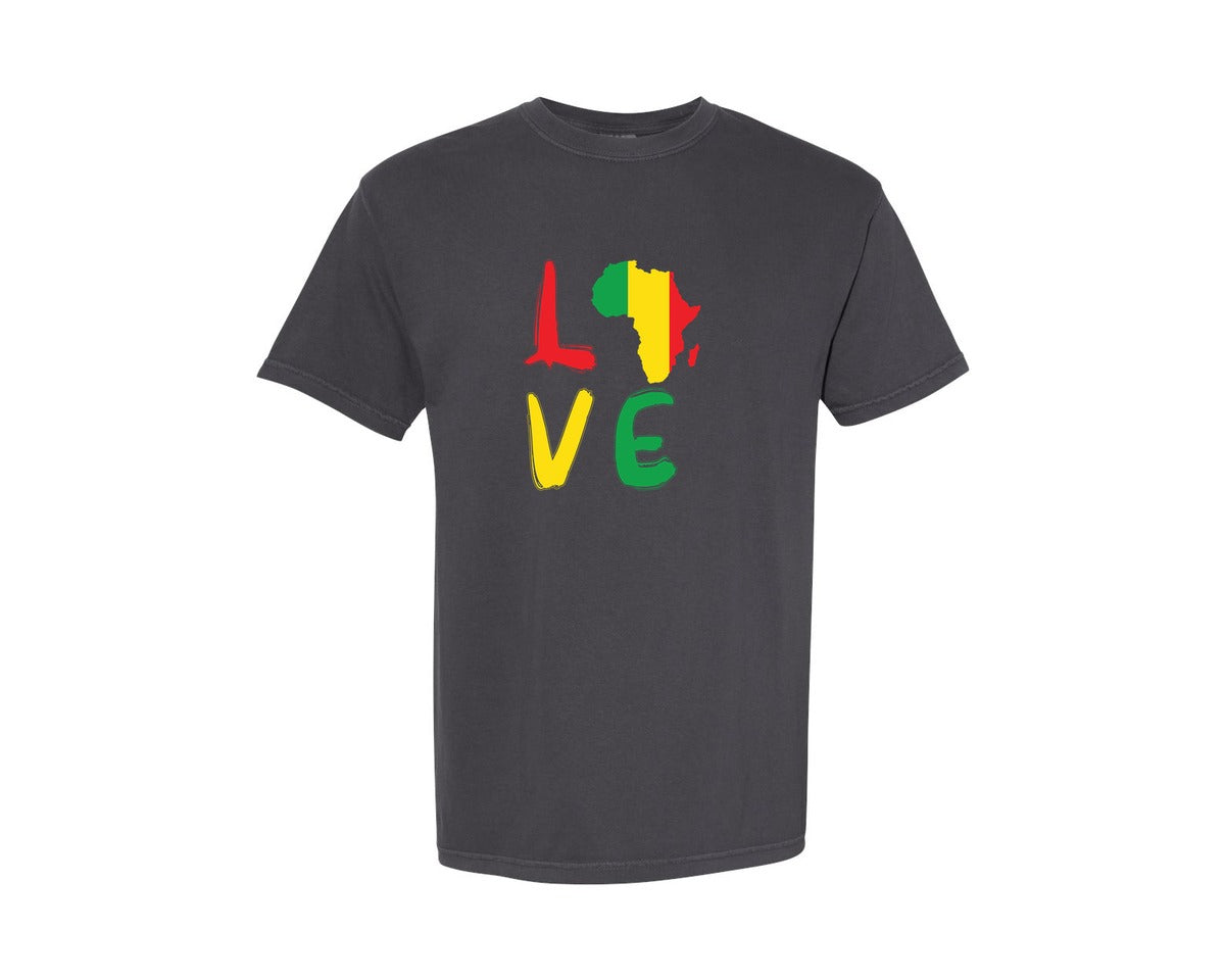 brand:Comfort Colors|color:Graphite|Black History Month Love Graphic T-Shirt
