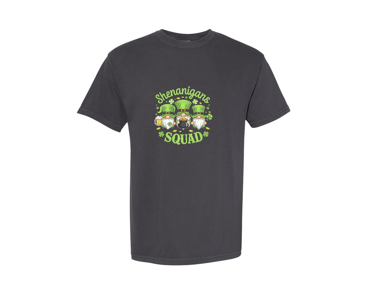 brand:Comfort Colors|color:Graphite|Shenanigans Squad T Shirt Design 2 Graphic T-Shirt