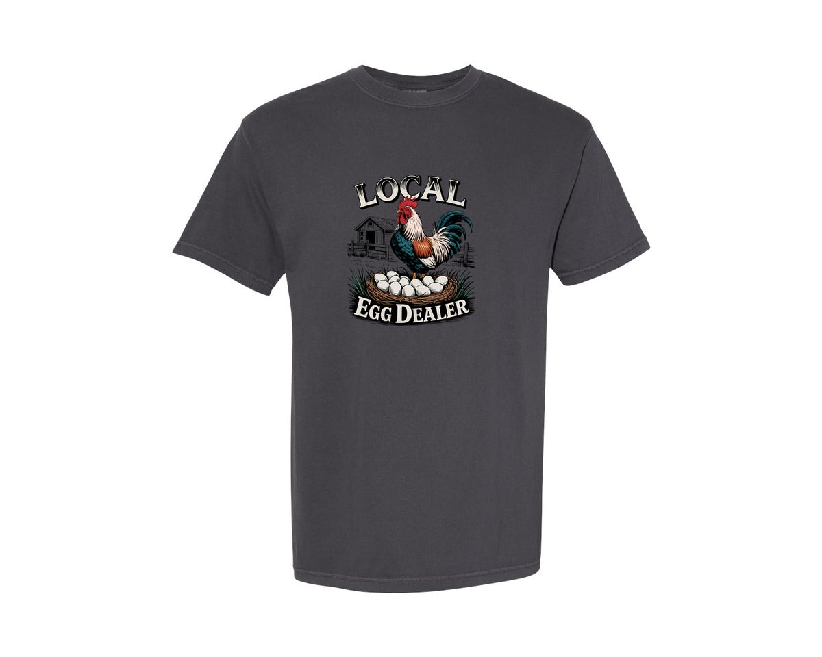 brand:Comfort Colors|color:Graphite|Funny Chicken Easter Shirt Graphic T-Shirt