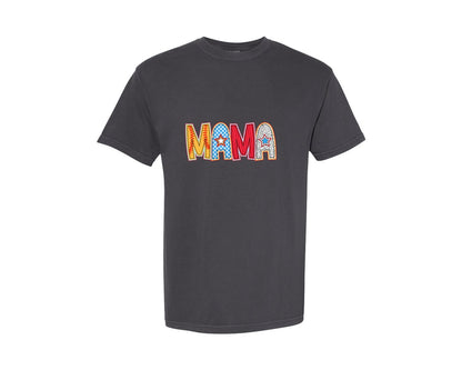 brand:Comfort Colors|color:Graphite|Retro Softball Mama Softball Graphic T-Shirt