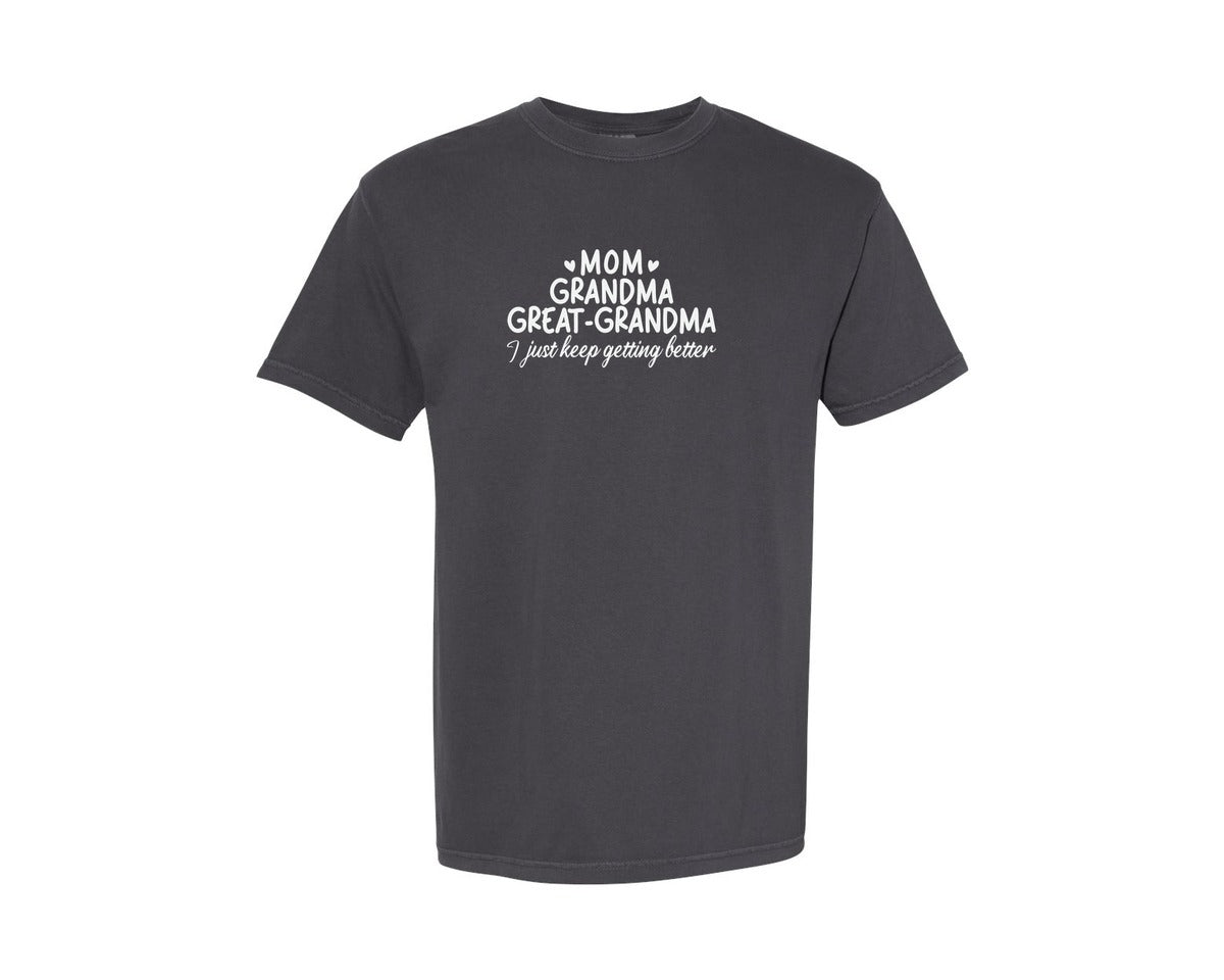 brand:Comfort Colors|color:Graphite|Mom Grandma Great Grandma T Shirt Graphic T-Shirt