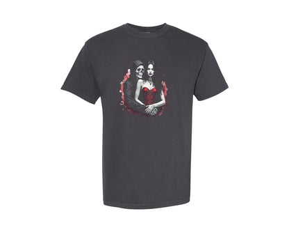 brand:Comfort Colors|color:Graphite|Gothic Skull Lover Graphic T-Shirt