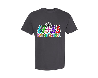 brand:Comfort Colors|color:Graphite|6733 Day Of School 100Th Days Graphic T-Shirt