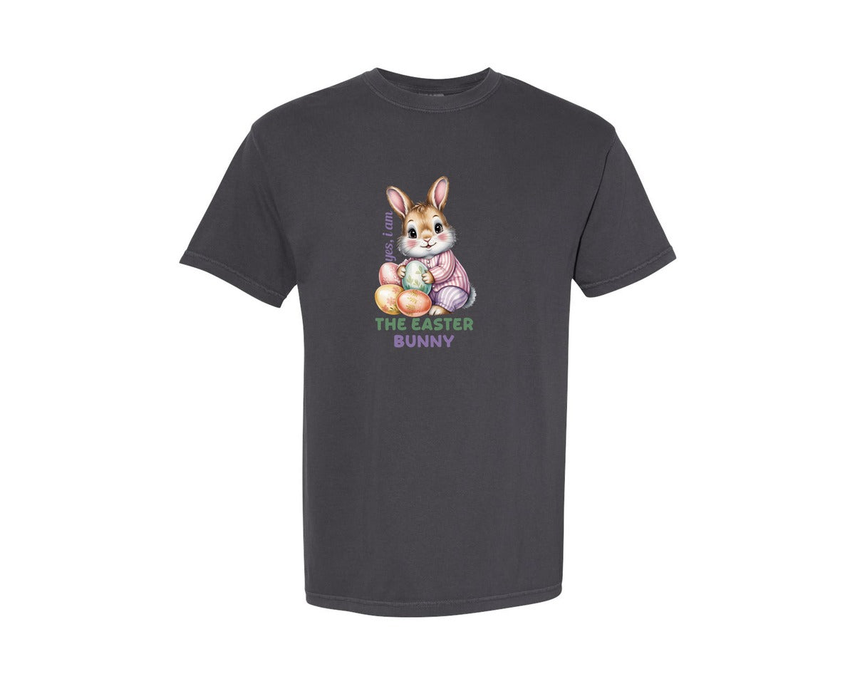 brand:Comfort Colors|color:Graphite|Yes I Am The Crazy Rabbit Graphic T-Shirt