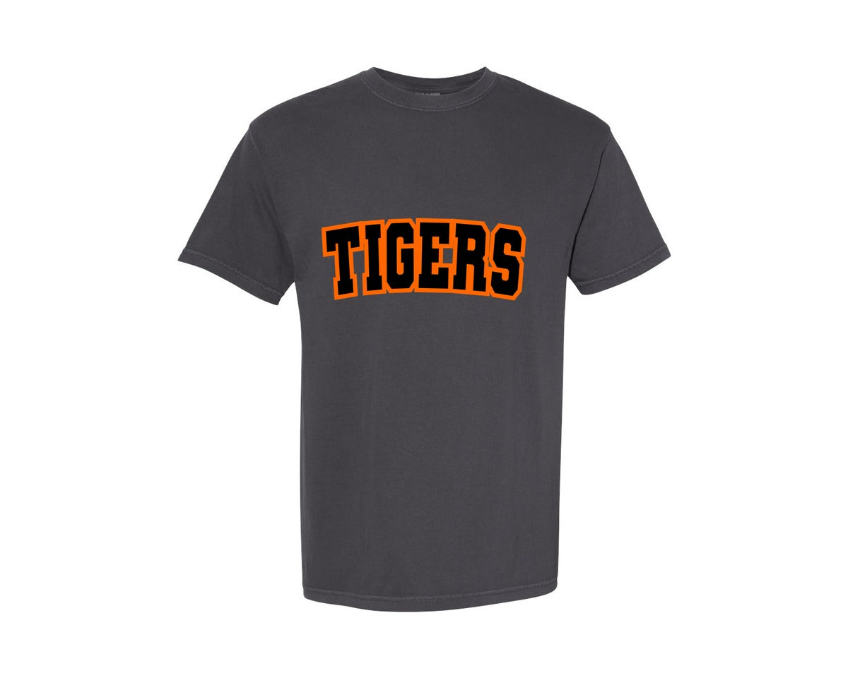 brand:Comfort Colors|color:Graphite|Tigers Sports Team 2 Graphic T-Shirt