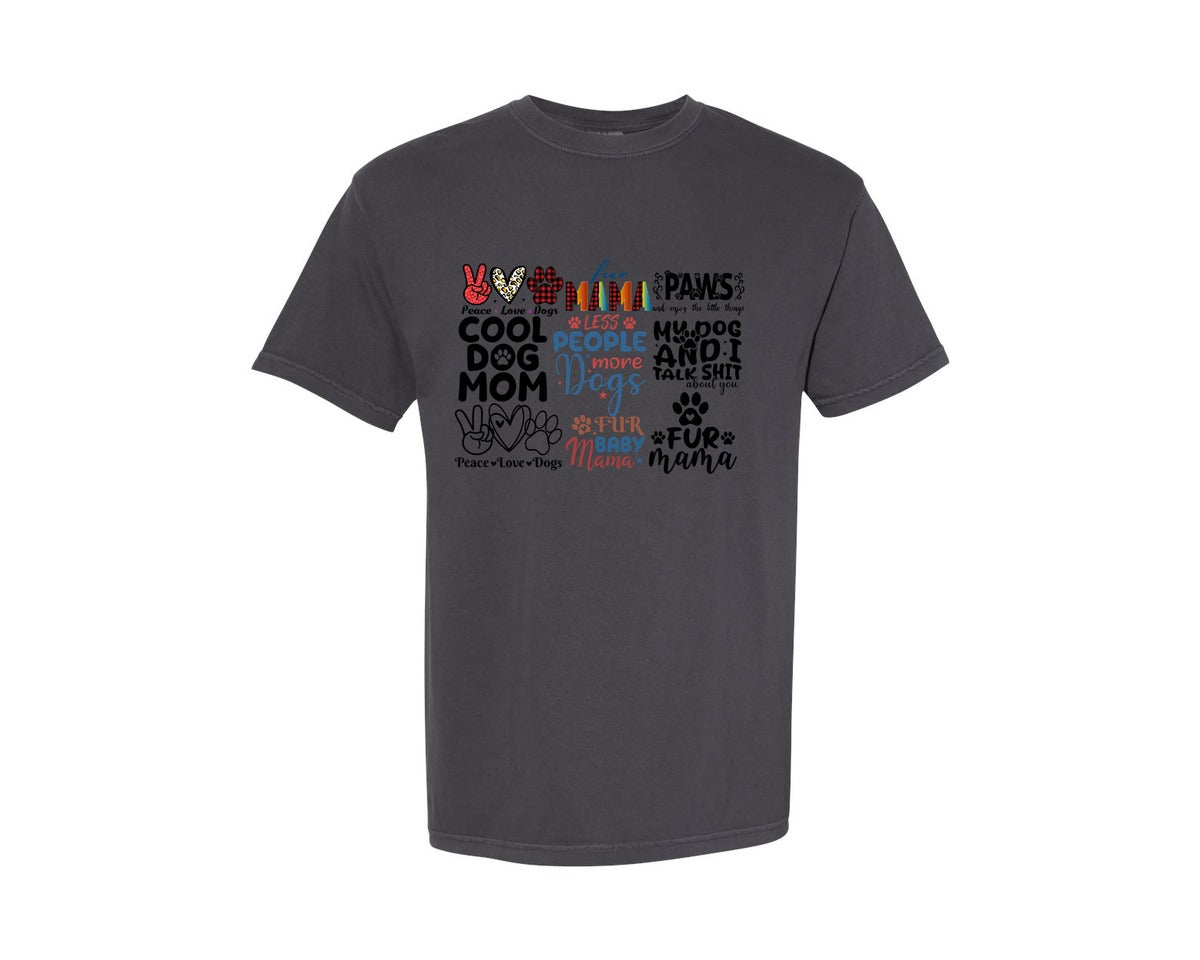 brand:Comfort Colors|color:Graphite|Boho Dog 2 Graphic T-Shirt