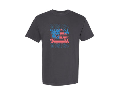 brand:Comfort Colors|color:Graphite|4Th Of July Dog Mom Graphic T-Shirt