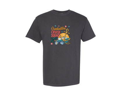 brand:Comfort Colors|color:Graphite|Graduation Cruise Squad Cruise Ship Graphic T-Shirt