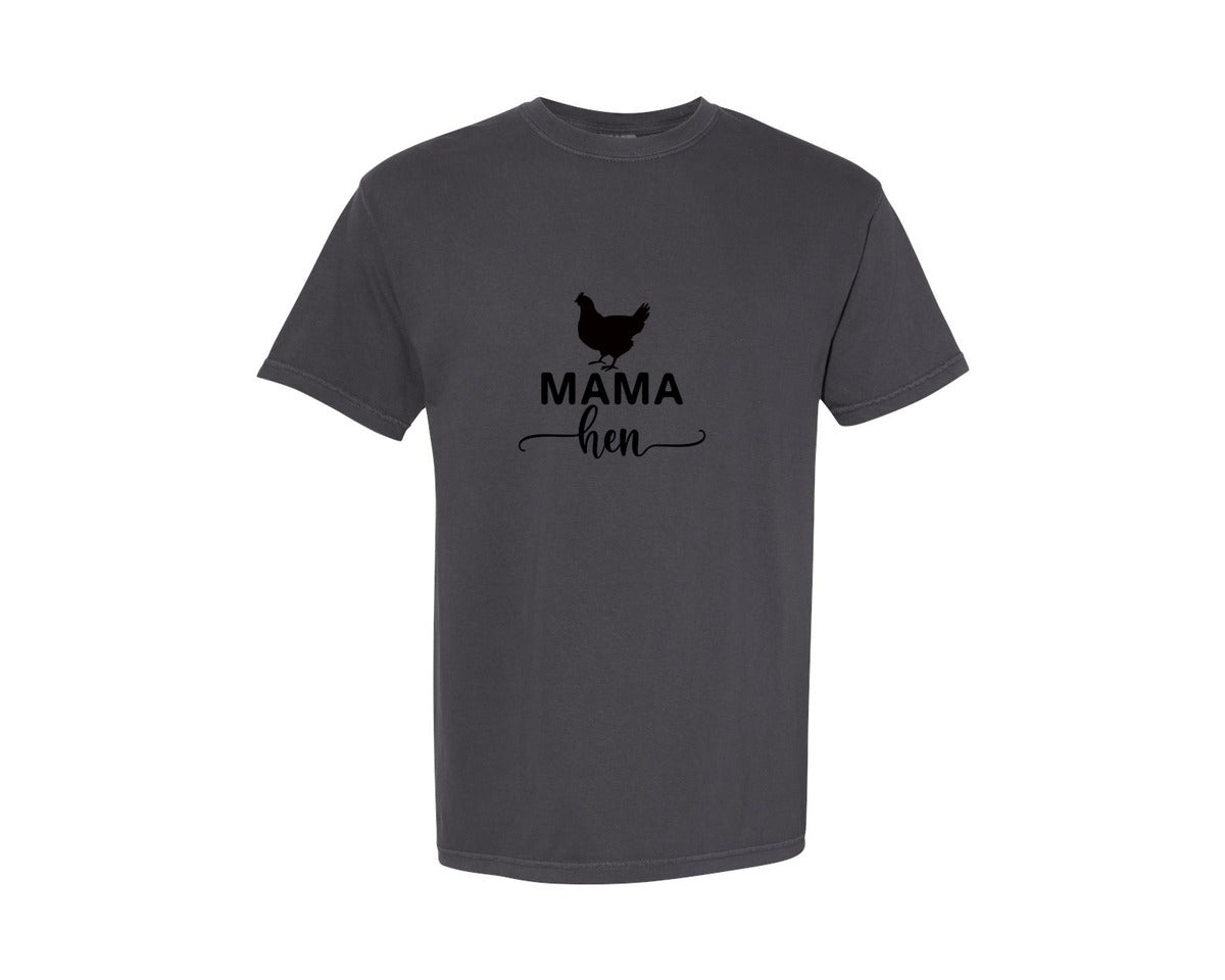 brand:Comfort Colors|color:Graphite|Mama Hen 82 Graphic T-Shirt