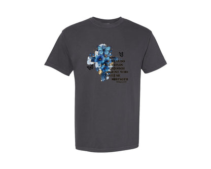 brand:Comfort Colors|color:Graphite|I Can Do All Things Christian Graphic T-Shirt