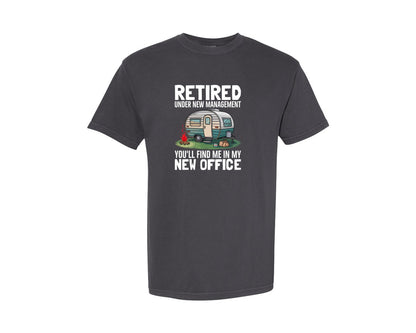brand:Comfort Colors|color:Graphite|Retired Under New Outdoor T Shirt Graphic T-Shirt
