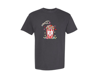 brand:Comfort Colors|color:Graphite|My Heart Pops For You Valentine Popcorn Graphic T-Shirt