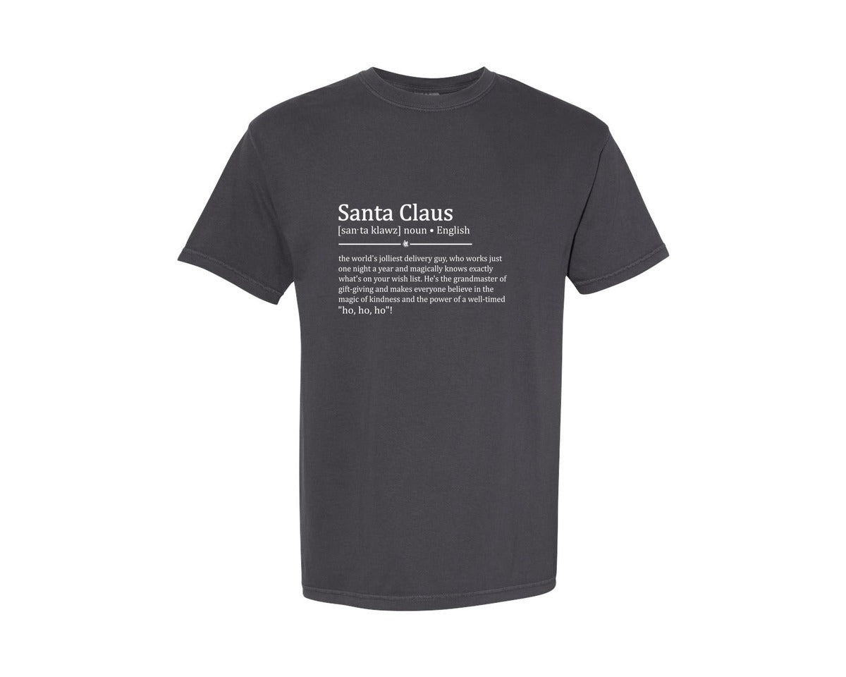 brand:Comfort Colors|color:Graphite|Santa Claus Definition Poster Template Graphic T-Shirt