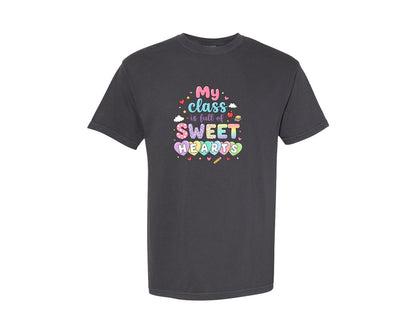 brand:Comfort Colors|color:Graphite|Cute Teacher Valentine Graphic T-Shirt