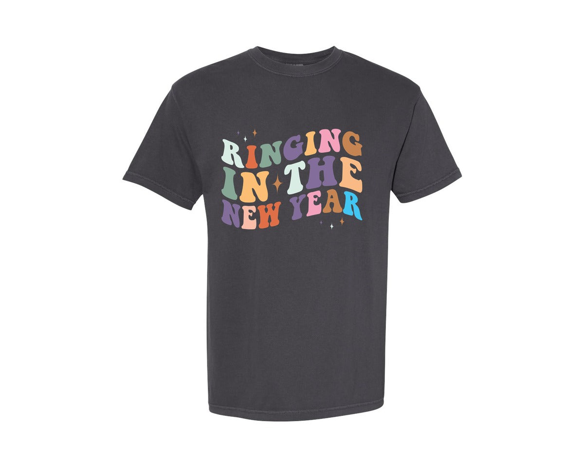 brand:Comfort Colors|color:Graphite|New Years Eve New Year Ring Graphic T-Shirt