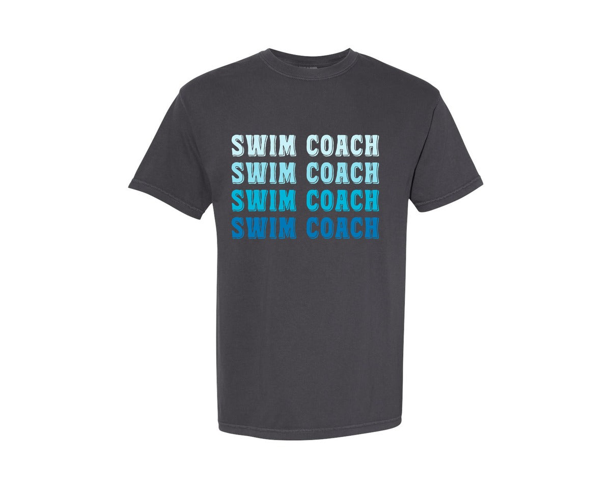 brand:Comfort Colors|color:Graphite|Retro Swim Coach T Shirt Graphic T-Shirt