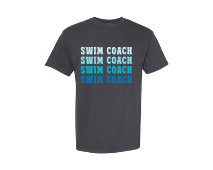 brand:Comfort Colors|color:Graphite|Retro Swim Coach T Shirt Graphic T-Shirt