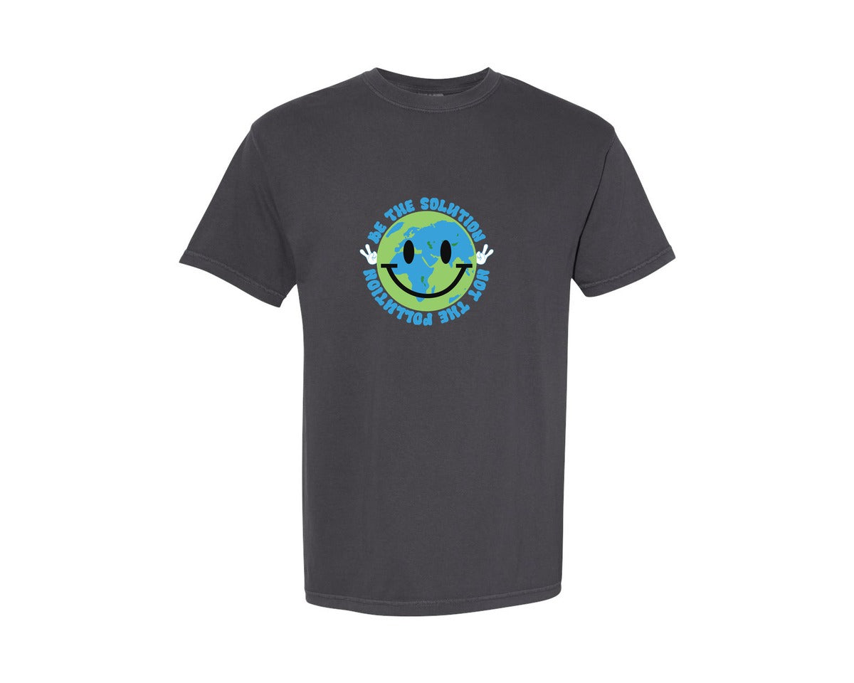 brand:Comfort Colors|color:Graphite|Be The Solution Not The Problem Graphic T-Shirt
