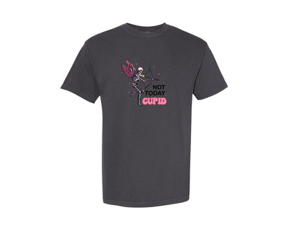 brand:Comfort Colors|color:Graphite|Not Today Cupidvalentine Raccccon Shirt Graphic T-Shirt