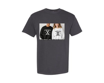 brand:Comfort Colors|color:Graphite|Generation X 1965 1980 Raised On Shirt Graphic T-Shirt
