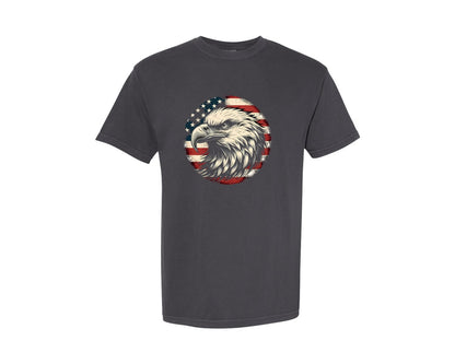 brand:Comfort Colors|color:Graphite|American Eagle Patriotic Usa Graphic T-Shirt