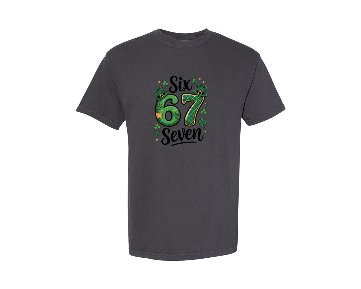 brand:Comfort Colors|color:Graphite|67 St Patricks Day Design Graphic T-Shirt