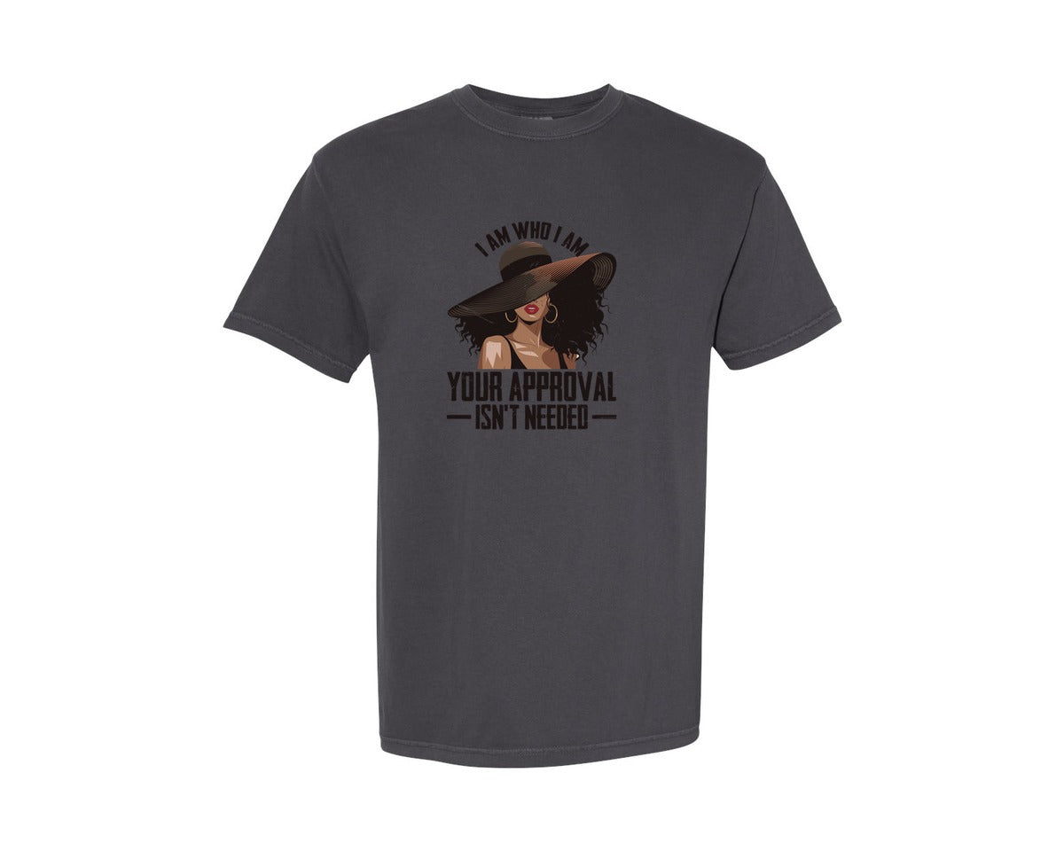 brand:Comfort Colors|color:Graphite|I Am Who I Am Black History Juneteenth Graphic T-Shirt