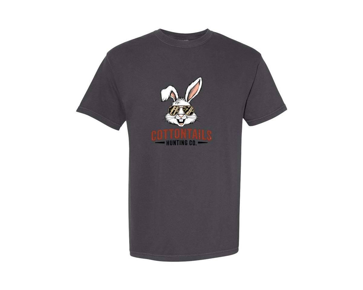 brand:Comfort Colors|color:Graphite|Cottontail Hunting Co Boy Egg Hunt Graphic T-Shirt