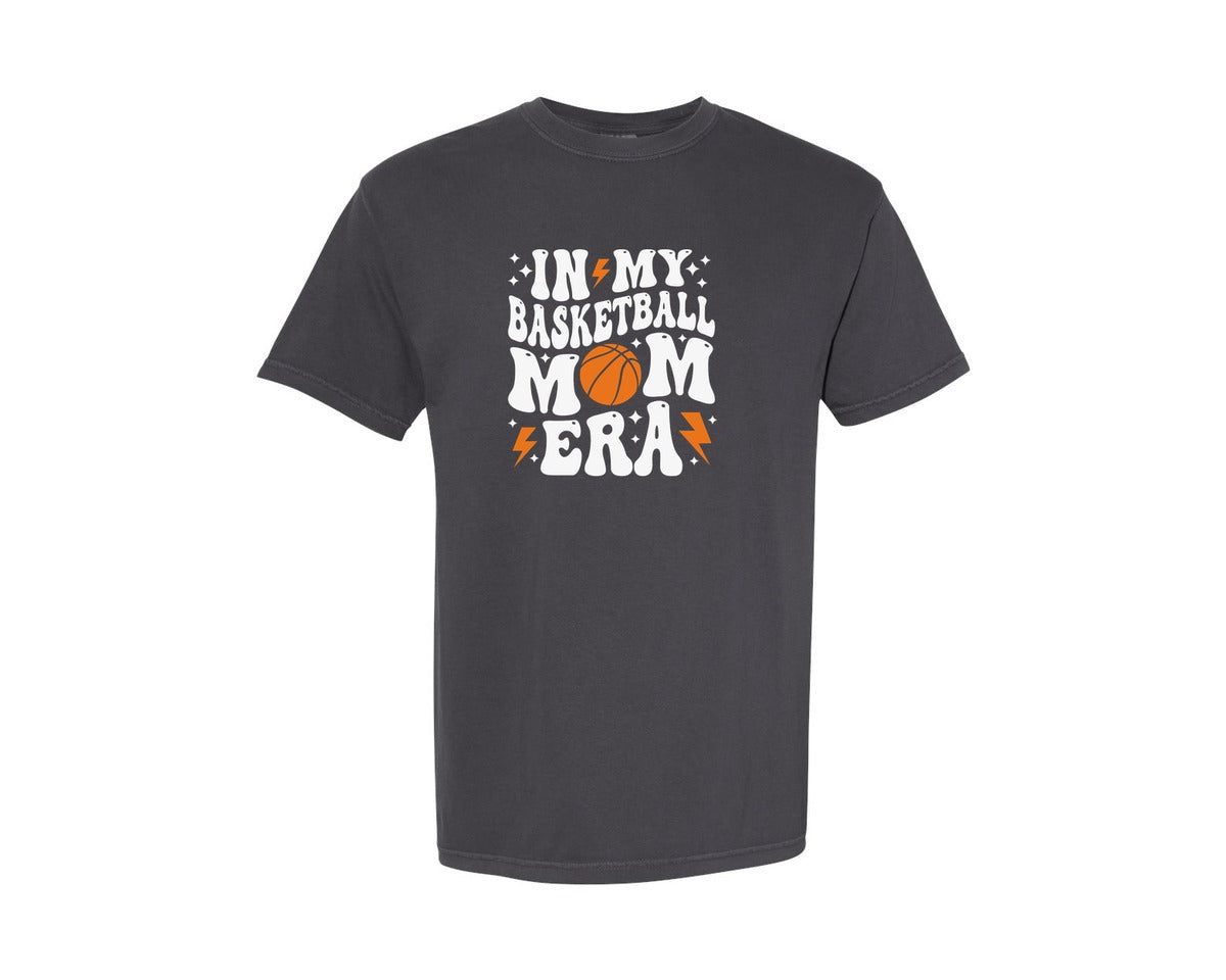 brand:Comfort Colors|color:Graphite|Mothers Day In My Basketball Mom Era Graphic T-Shirt