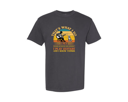brand:Comfort Colors|color:Graphite|Thats What I Do Golden Retriever Dog Li Graphic T-Shirt