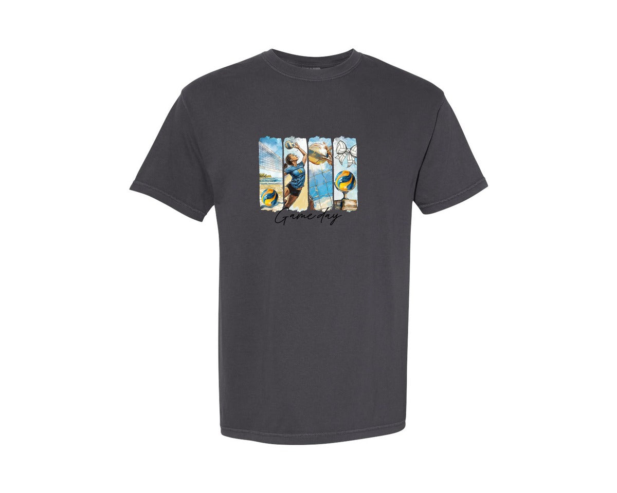 brand:Comfort Colors|color:Graphite|Volleyball Game Day 3 Graphic T-Shirt