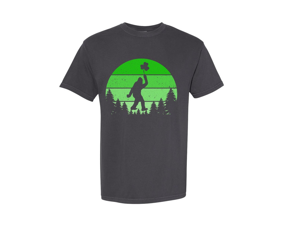 brand:Comfort Colors|color:Graphite|Bigfoot Sasquatch Irish T Shirt Graphic T-Shirt