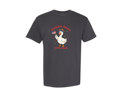 brand:Comfort Colors|color:Graphite|Patriotic Goose 1776 2026 Graphic T-Shirt