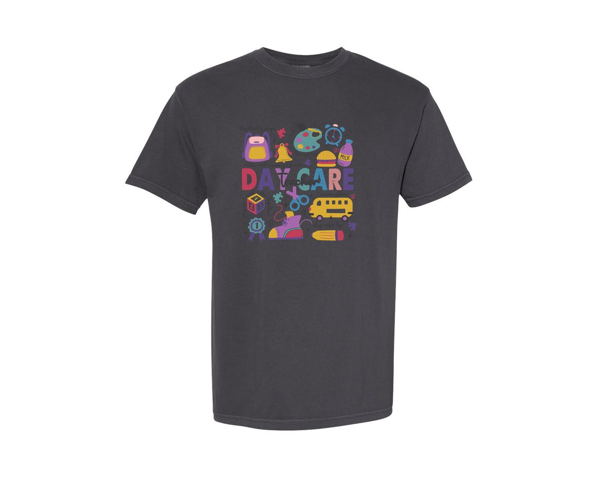 brand:Comfort Colors|color:Graphite|Daycare Teacher Teacher Life Graphic T-Shirt