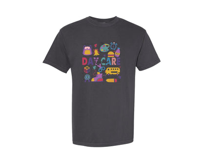 brand:Comfort Colors|color:Graphite|Daycare Teacher Teacher Life Graphic T-Shirt