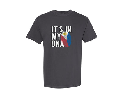 brand:Comfort Colors|color:Graphite|Its In My Dna Philippines Flag Graphic T-Shirt