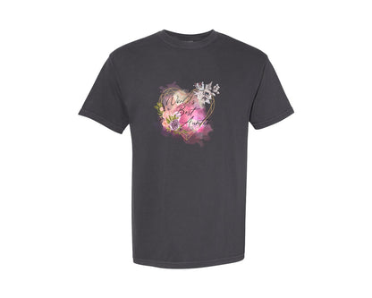 brand:Comfort Colors|color:Graphite|Worlds Best Auntie Heart Graphic T-Shirt