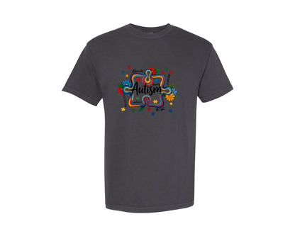 brand:Comfort Colors|color:Graphite|Autism Advocate Dignity Equality 2 Graphic T-Shirt