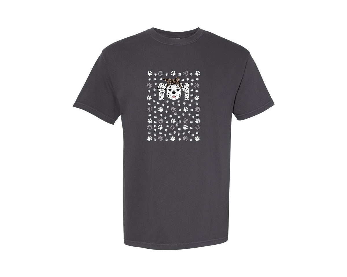 brand:Comfort Colors|color:Graphite|Dalmatian Dog Teacher 101 Days Of School Graphic T-Shirt
