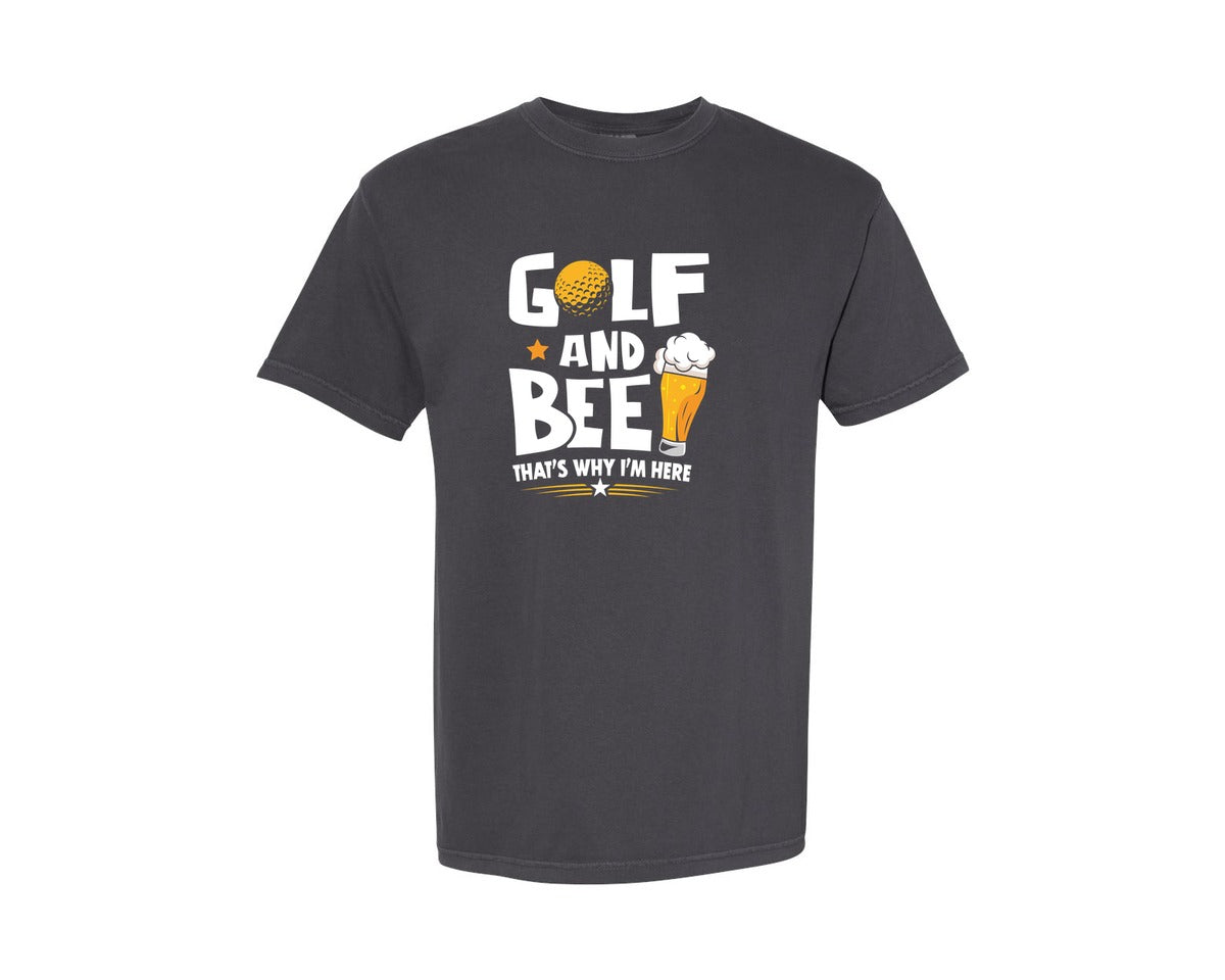 brand:Comfort Colors|color:Graphite|Funny Golf Beer Lover T Shirt Desin Graphic T-Shirt