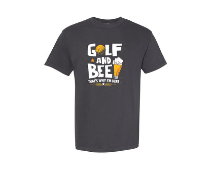 brand:Comfort Colors|color:Graphite|Funny Golf Beer Lover T Shirt Desin Graphic T-Shirt