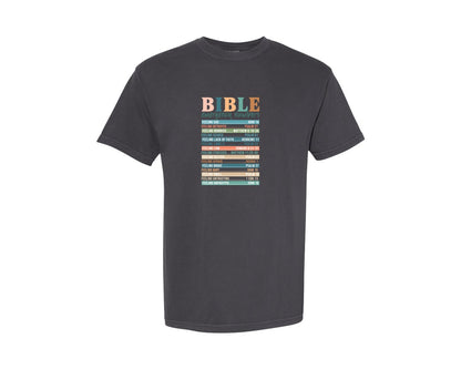 brand:Comfort Colors|color:Graphite|Bible Emergency Numbers Nutrition Facts Graphic T-Shirt