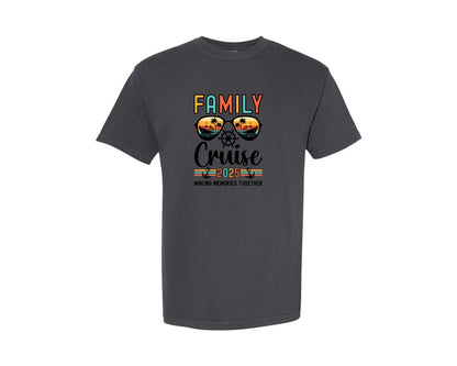 brand:Comfort Colors|color:Graphite|Family Cruise Family Vacation Boat Trip Graphic T-Shirt