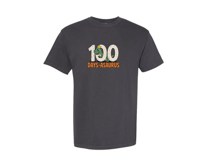 brand:Comfort Colors|color:Graphite|Cute Dinosaur 100Th Day Of School Graphic T-Shirt
