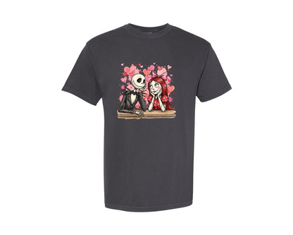 brand:Comfort Colors|color:Graphite|Highland Cow Xoxo Western Valentine 2 Graphic T-Shirt