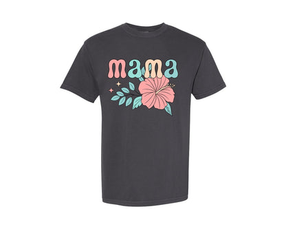 brand:Comfort Colors|color:Graphite|Mama Mom T Shirt 4 Graphic T-Shirt