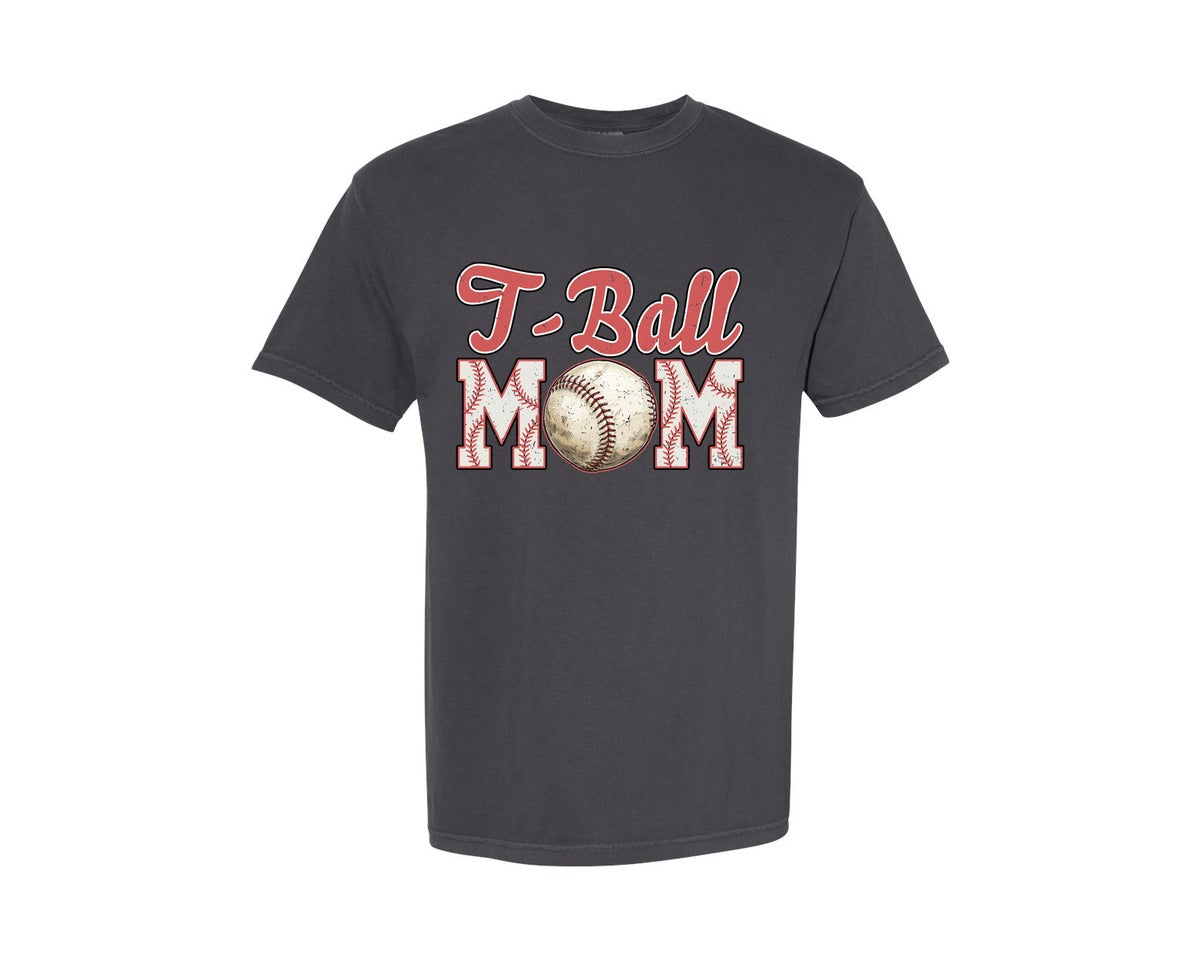 brand:Comfort Colors|color:Graphite|Vintage T Ball Mom Graphic T-Shirt