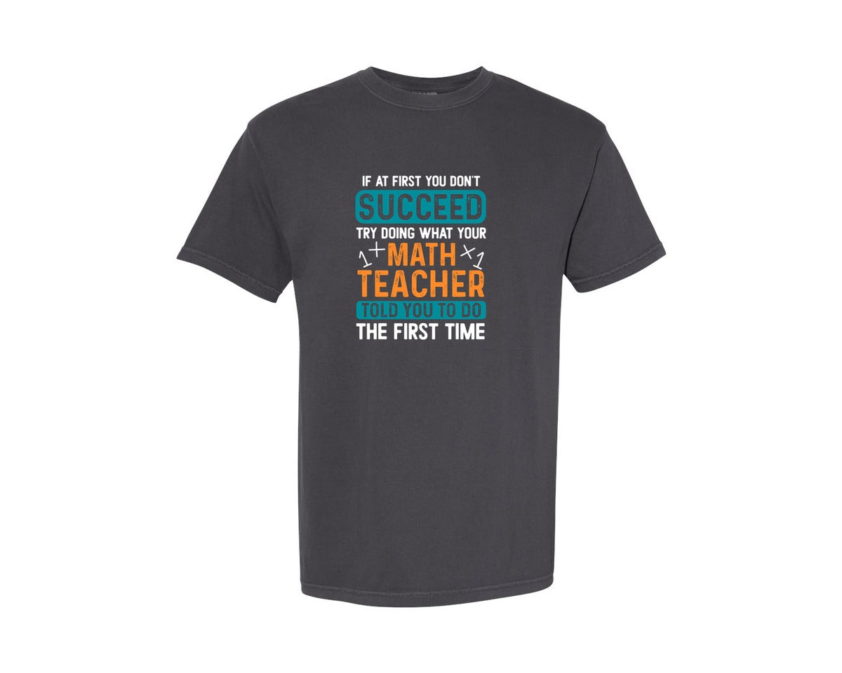 brand:Comfort Colors|color:Graphite|Math Teacher T Shirt Design 25 Graphic T-Shirt